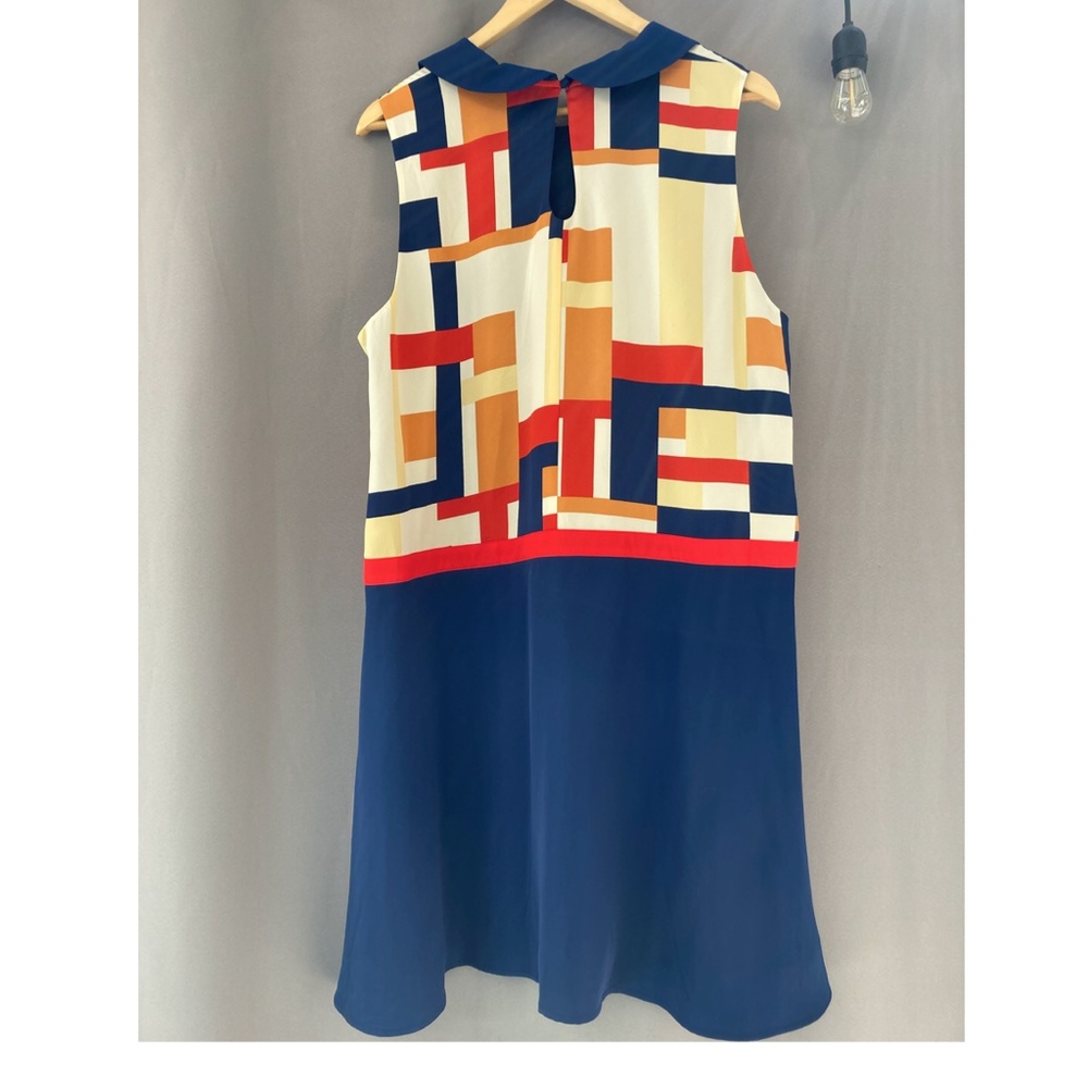 Modcloth Blue and Red A-Line Mini Dress
